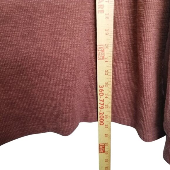 Listicle Womens Rust Button-Shoulder Long-Sleeve Ribbed Top Size Large‎ - Picture 8 of 10